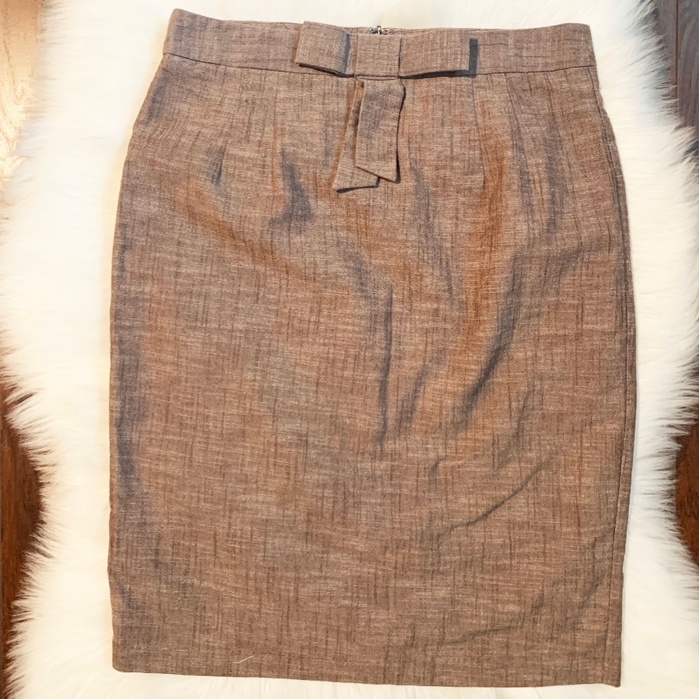 Twenty One Brown Pencil Skirt with Bow